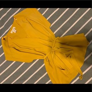 Mustard yellow peplum top